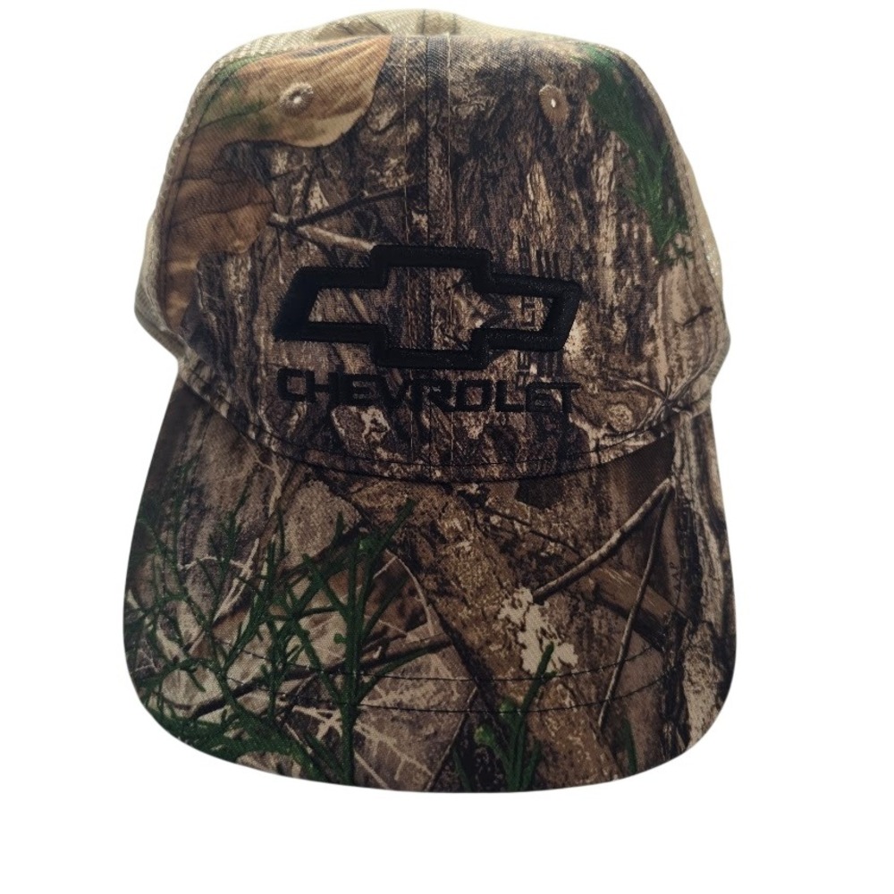 Chevrolet Trucker Hat Men OSFM Mesh Snapback Cap Realtree Camo Workwear Outdoor